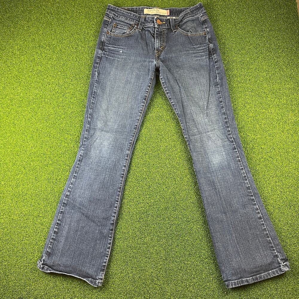 Vintage Levi’s Superlow Bootcut Jeans Y2K Low Rise Stretch Denim 9M JR